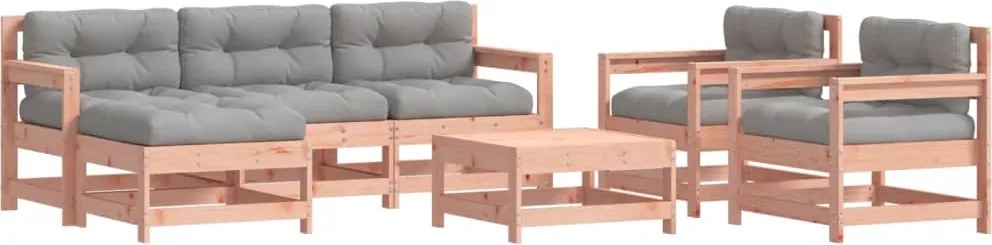 vidaXL Set mobilier de grădină cu perne, 7 piese, lemn masiv douglas