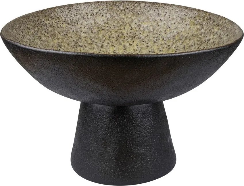 Bol negru/bej din gresie ø 31,5 cm By Hand – Mette Ditmer Denmark