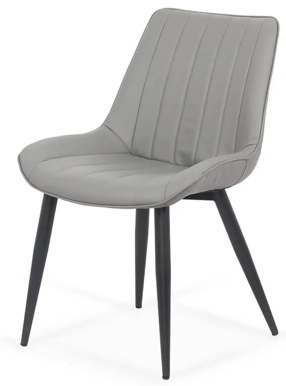 RESIGILAT - Scaun dining piele ecologica BUC 203 gri