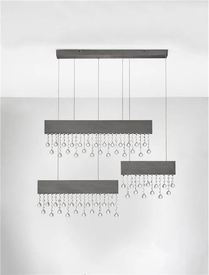 Lustra LED suspendata stil elegant CRISTA titan