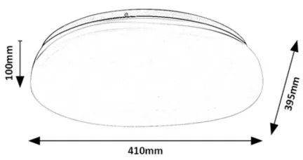 Rabalux 75053 - Plafonieră LED CALIOPE pentru baie, 24W/230V, IP44, Ø 41 cm
