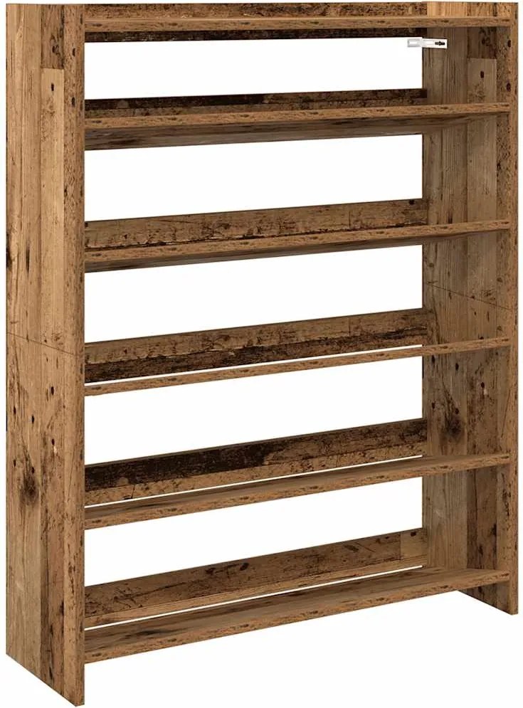 vidaXL Pantofar, Lemn vechi, 80x25x100 cm, lemn compozit
