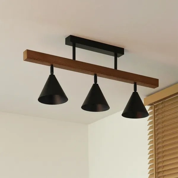 Duolla - Lustră aplicată IRONLINE 3xG9/3W/230V pin/stejar/negru