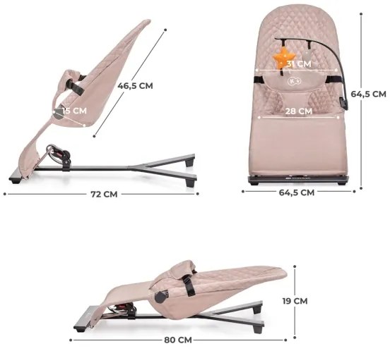 KINDERKRAFT MIMI - Balansoar pentru bebeluși, bej