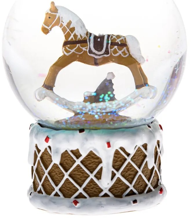 Glob de zăpadă din polirășină (înălțime 10 cm) Snowy Horse – Dakls