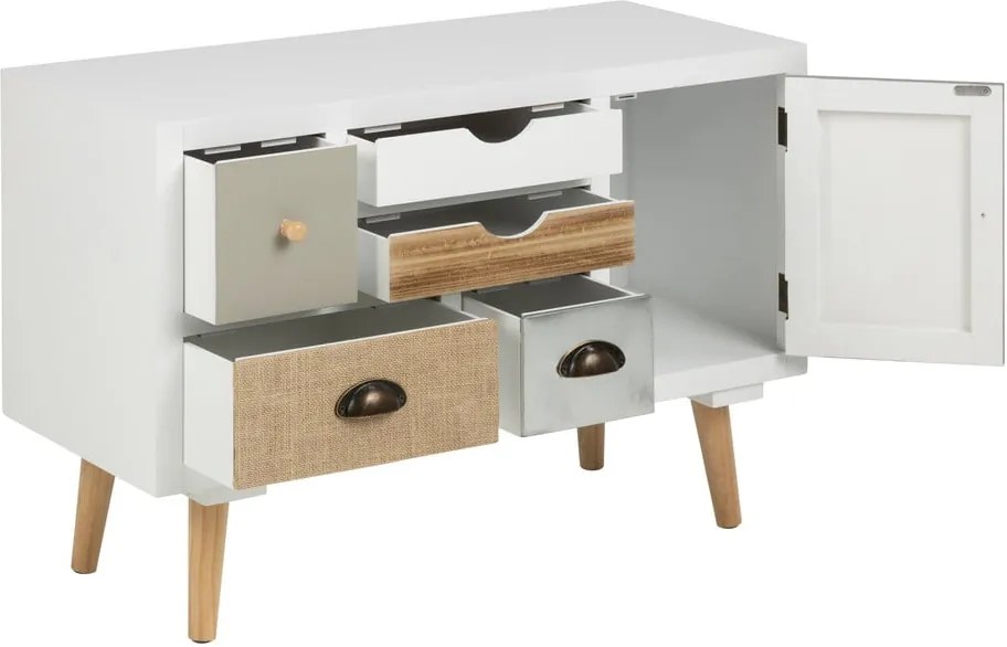 Comodă cu picioare din lemn de pin Actona Thais, înălțime 55 cm