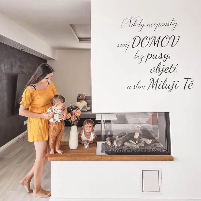 INSPIO Autocolant pentru perete: Nu pleca niciodată de acasă fără un sărut