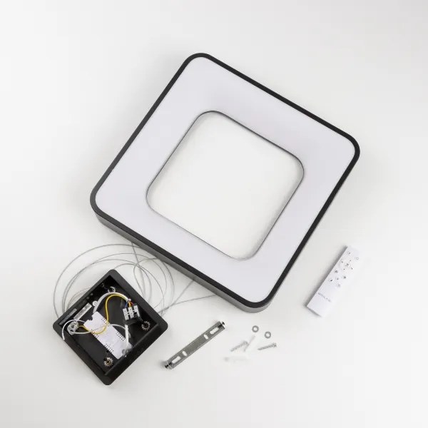 Brilagi - Lustră LED dimabilă suspendată pe cablu FALCON II LED/80W/230V 40x40 cm neagră + telecomandă