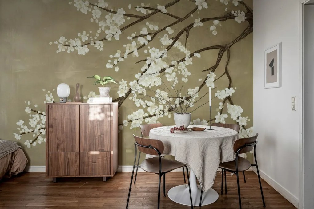 Tapet Sakura Branch, Beige, Rebel Walls