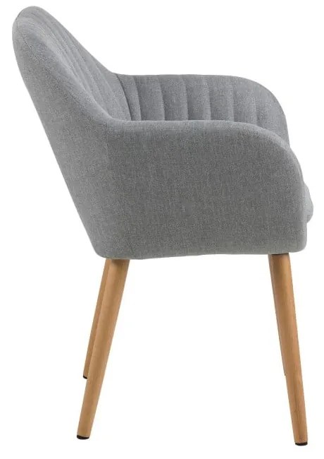 Scaun dining Actona Emilia, gri deschis