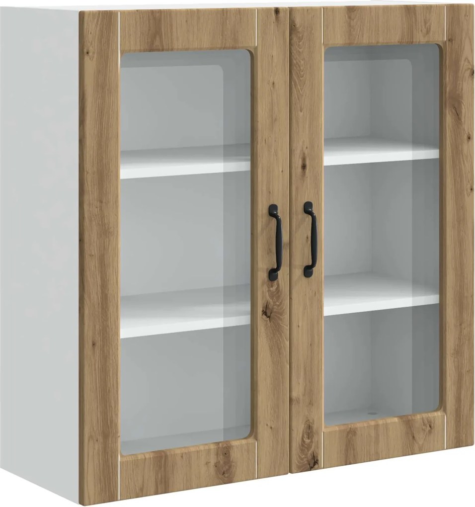 vidaXL Dulap de bucătărie cu raft Stejar Artizanal 80 x 31 x 80 cm