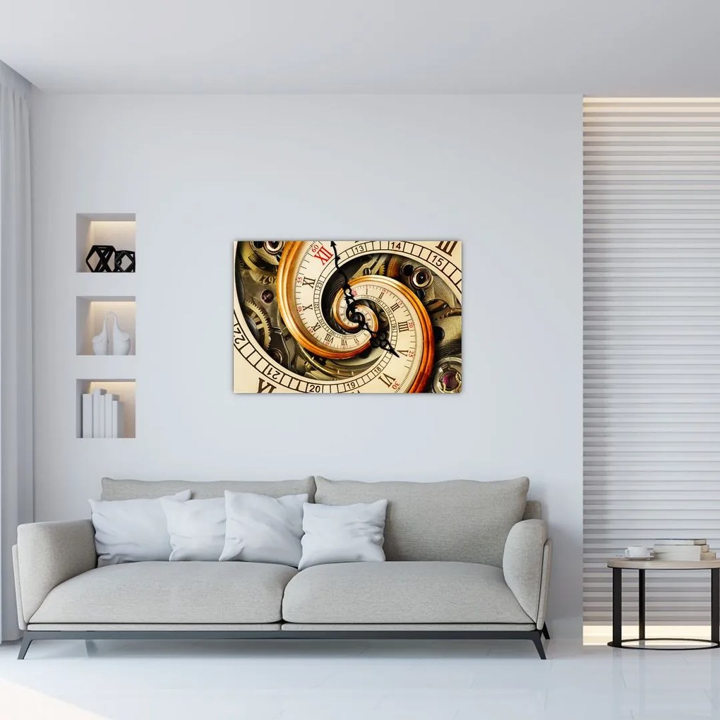 Tablou cu ceas (90x60 cm)