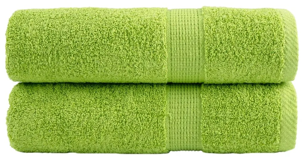vidaXL Prosoape de mâini premium SOLUND 2 buc. verde 50x100cm 600 gsm