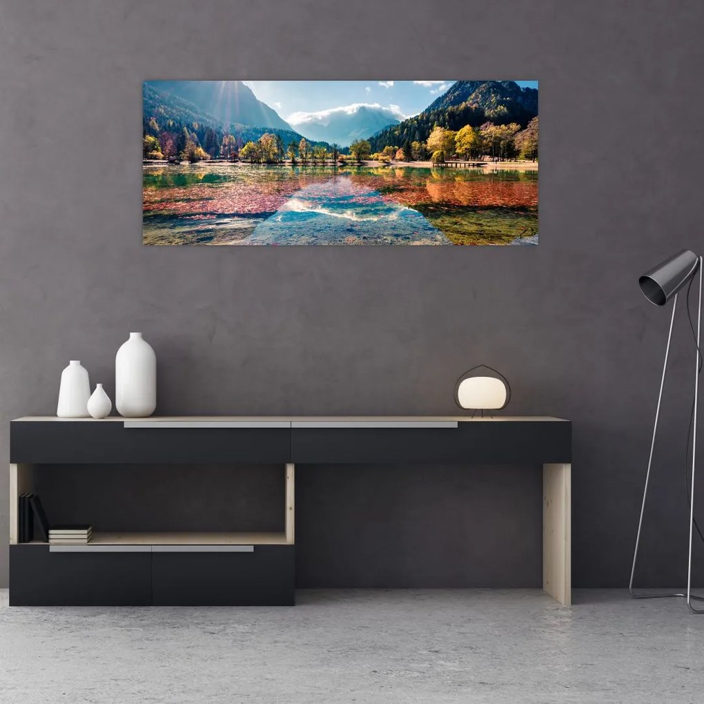 Tablou - Lacul Jasna, Gozd Martuljek, Alpii Iulieni, Slovenia (120x50 cm)