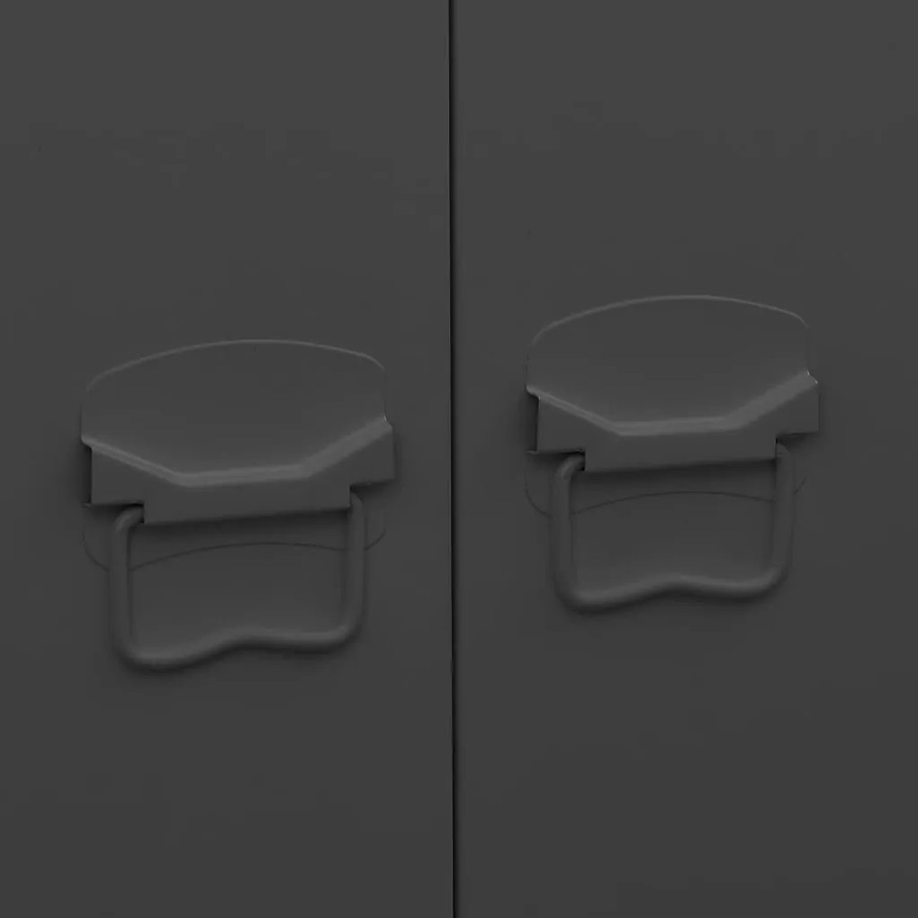 Sifonier industrial, negru, 90x50x180 cm, metal Negru, 1