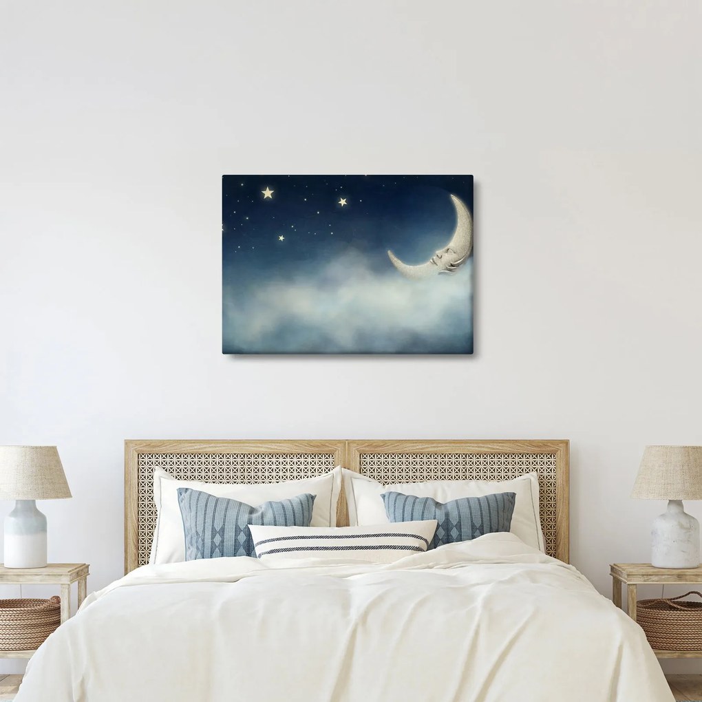Tablou - Luna cu stele (70x50 cm)