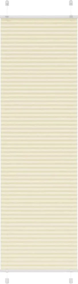 vidaXL Jaluză plisată Crem 65x200 cm Lățime țesătură 64,4 cm