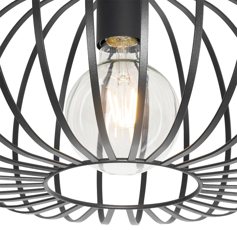 Plafoniera de design neagră 39 cm - Johanna