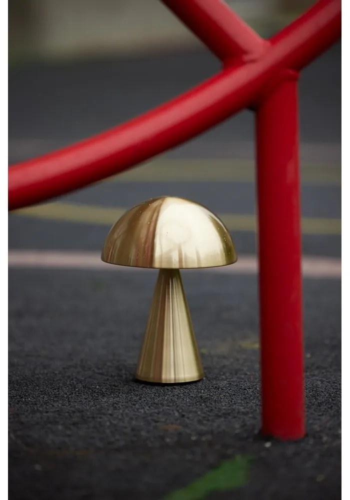 Veioză aurie LED cu intensitate reglabilă (înălțime 20 cm) Mush – Hübsch