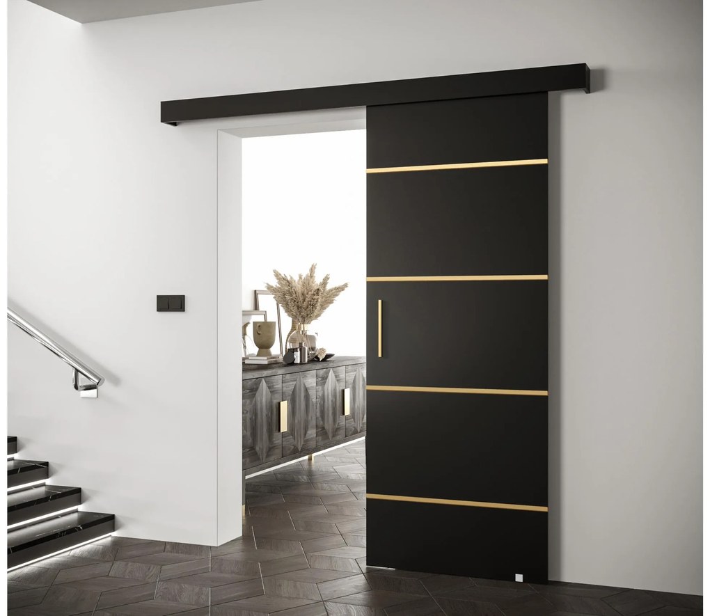 Uși culisante 70 cm Slavdro 4 (negru mat). 1108755