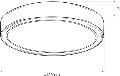 Plafonieră LED LAGO, 36 W, 230 V, Ø 48 cm