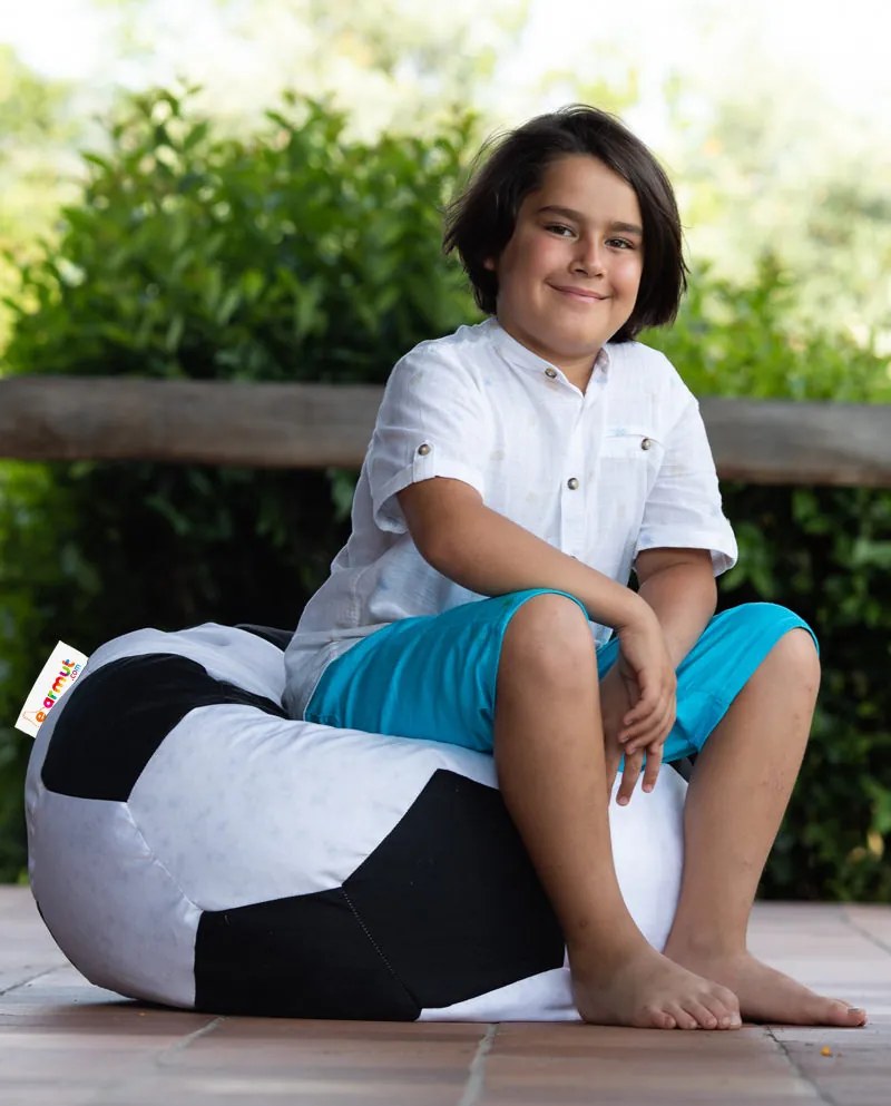 Fotoliu puf Foot (Negru + Alb). 1073189