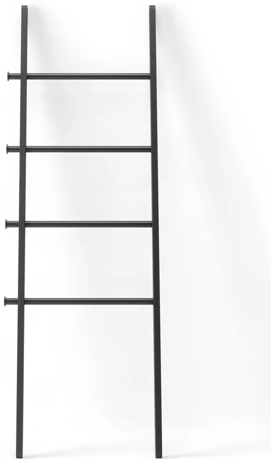 Scară decorativă neagră din lemn masiv de plop Leana – Umbra