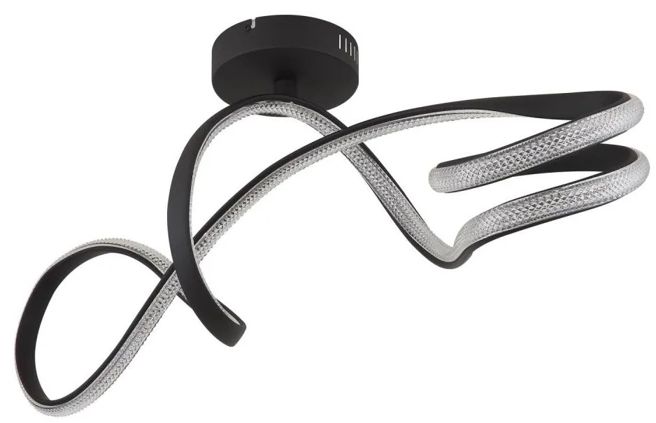 Lustră LED aplicată Globo 67341DS SWIRL LED/30W/230V negru