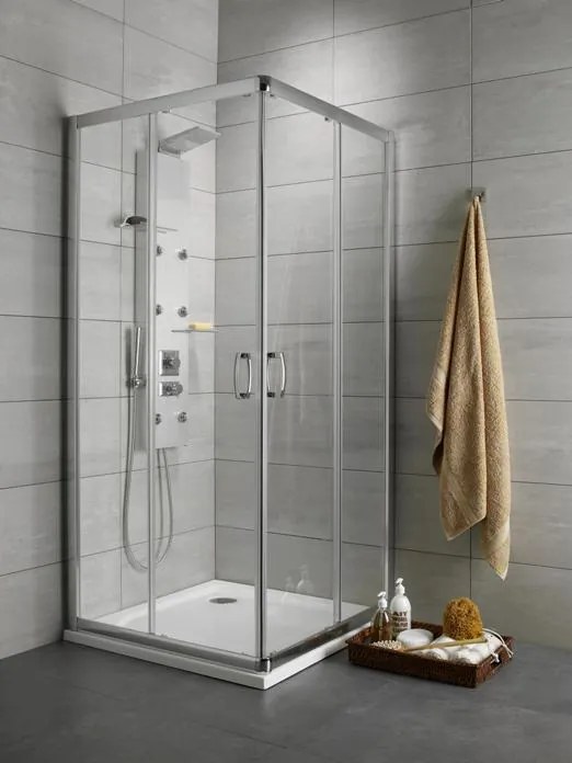 Cabina de dus dreptunghiulara Radaway Premium Plus D 1900, 90x100cm, sticla transparenta