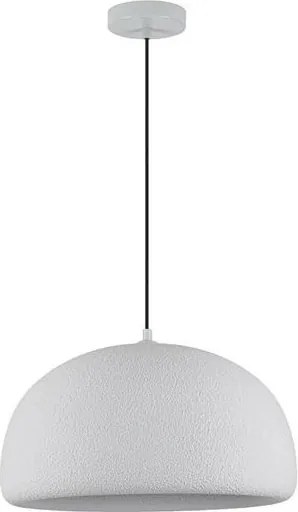 Lustra suspendata cu textura granulata Davo 43cm, gri piatra