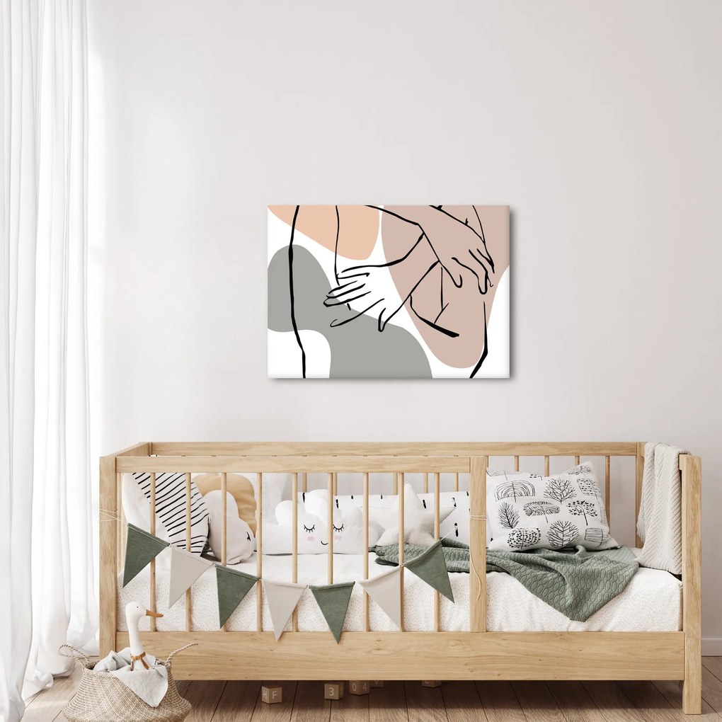 Tablou - Femeie corp linie de artă N⁰2 (70x50 cm)