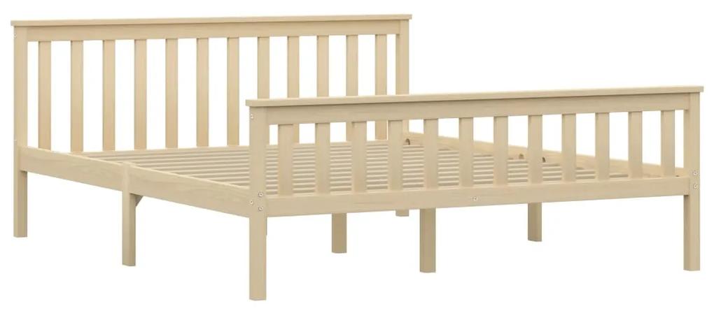 283225 vidaXL Cadru de pat, lemn deschis, 180 x 200 cm, lemn masiv de pin