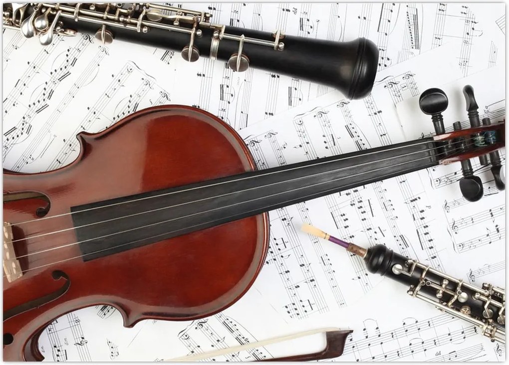 Tablou - Unelte muzicale (70x50 cm)