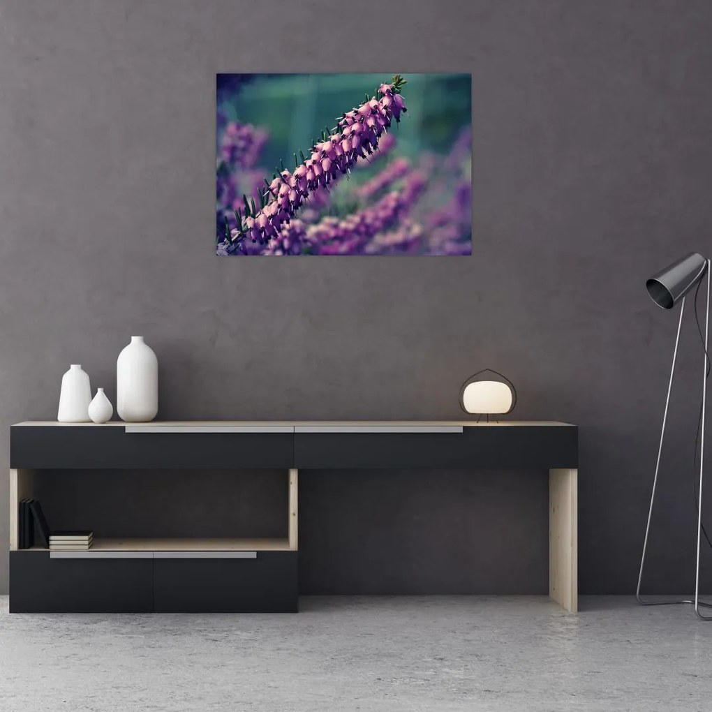 Tablou cu floare violetă (70x50 cm), în 40 de alte dimensiuni noi