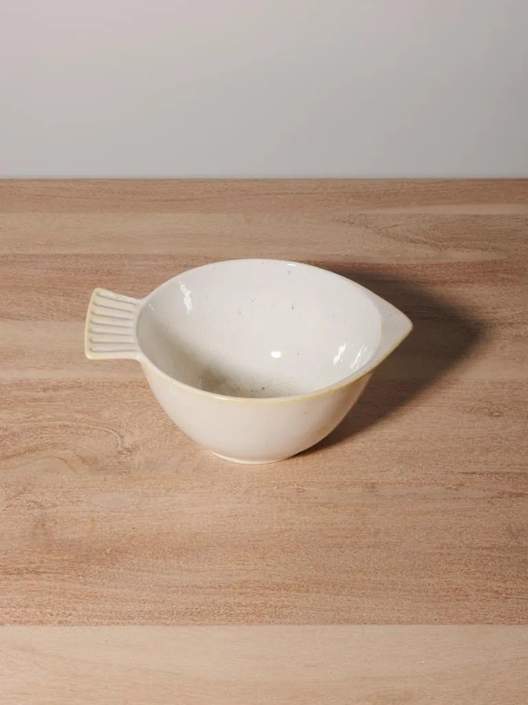 Bol alb din ceramica L20.5cm Varia