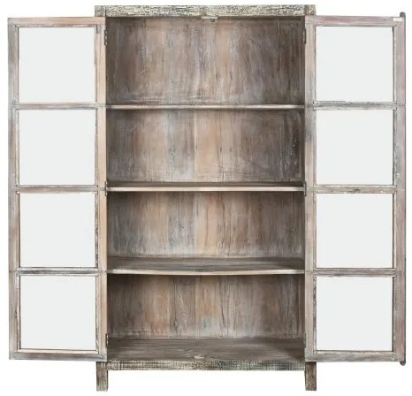 Vitrina, natur, din lemn reciclat, Willow