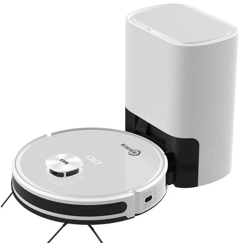 Aspirator roboti cu autogolire MAGNUM MAX, Li-ion 3200 mAh, 42W, SMART, 3000 Pa, 0.24 l, Wi-Fi, Control vocal, Curatare uscata si umeda, Programare, HEPA, Recunoastere camera, Alb
