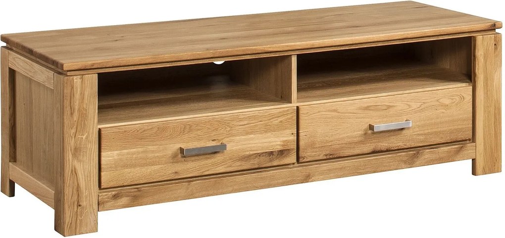 Comodă TV stejar masiv Stefano, 49.8 × 145 × 58 cm