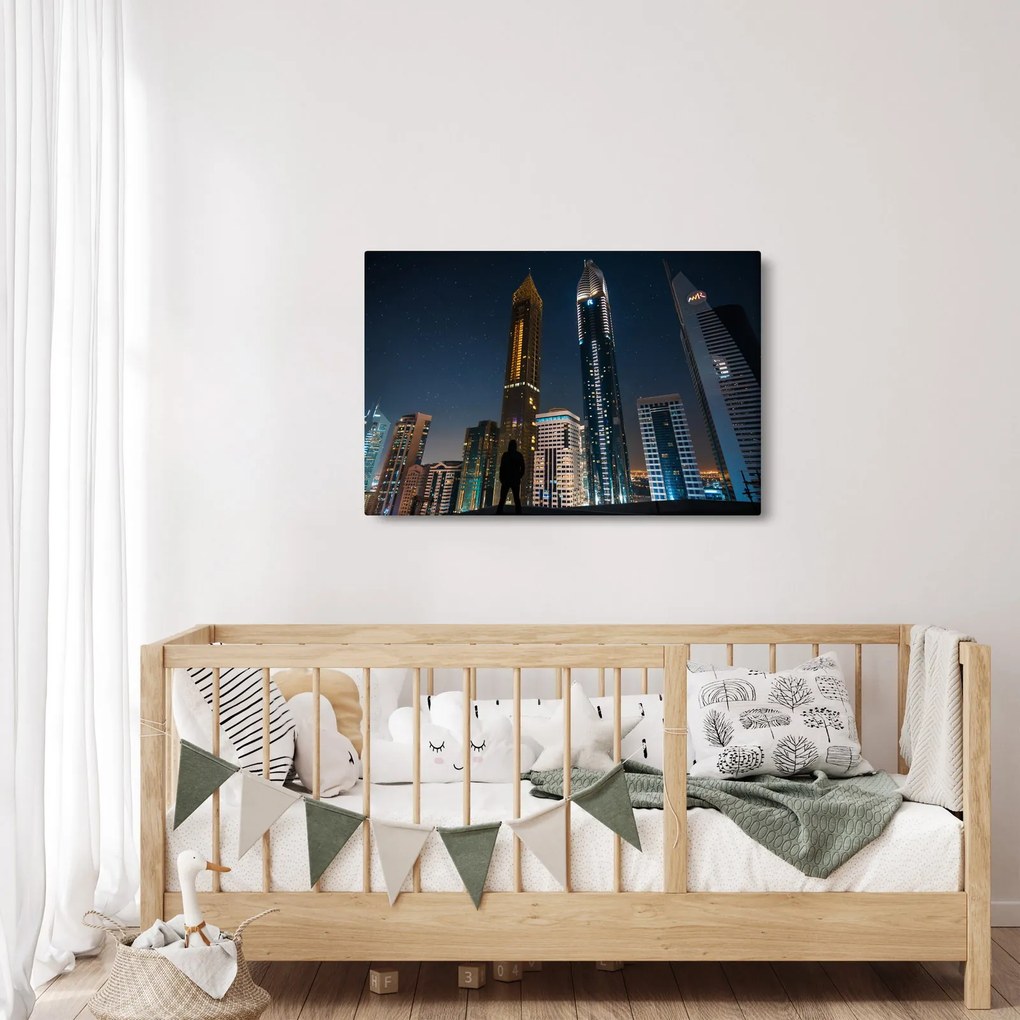 Tablou cu orașul nocturn (90x60 cm)