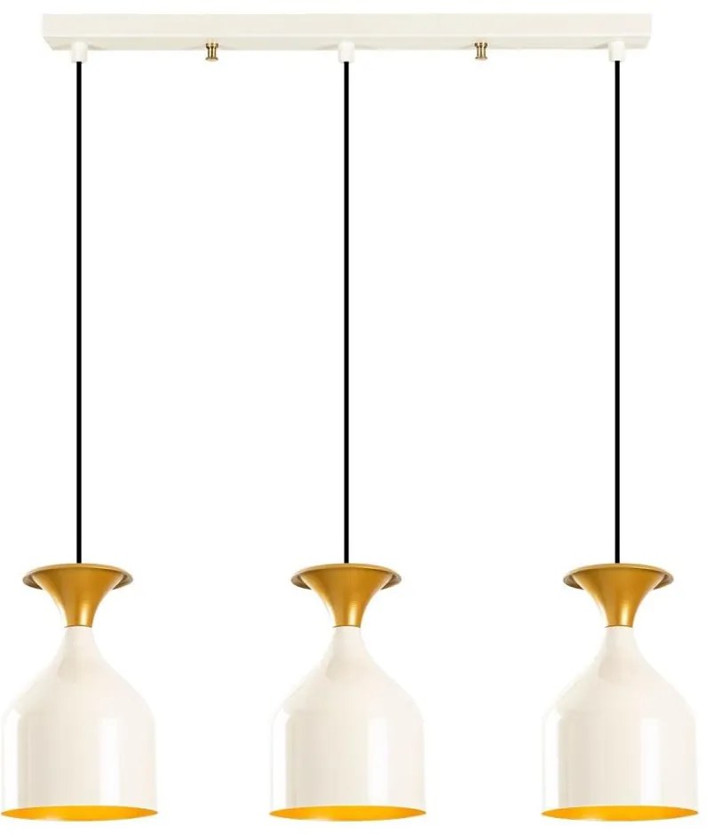 Lustră pe cablu SIVANI 3xE27/40W/230V alb/cupru