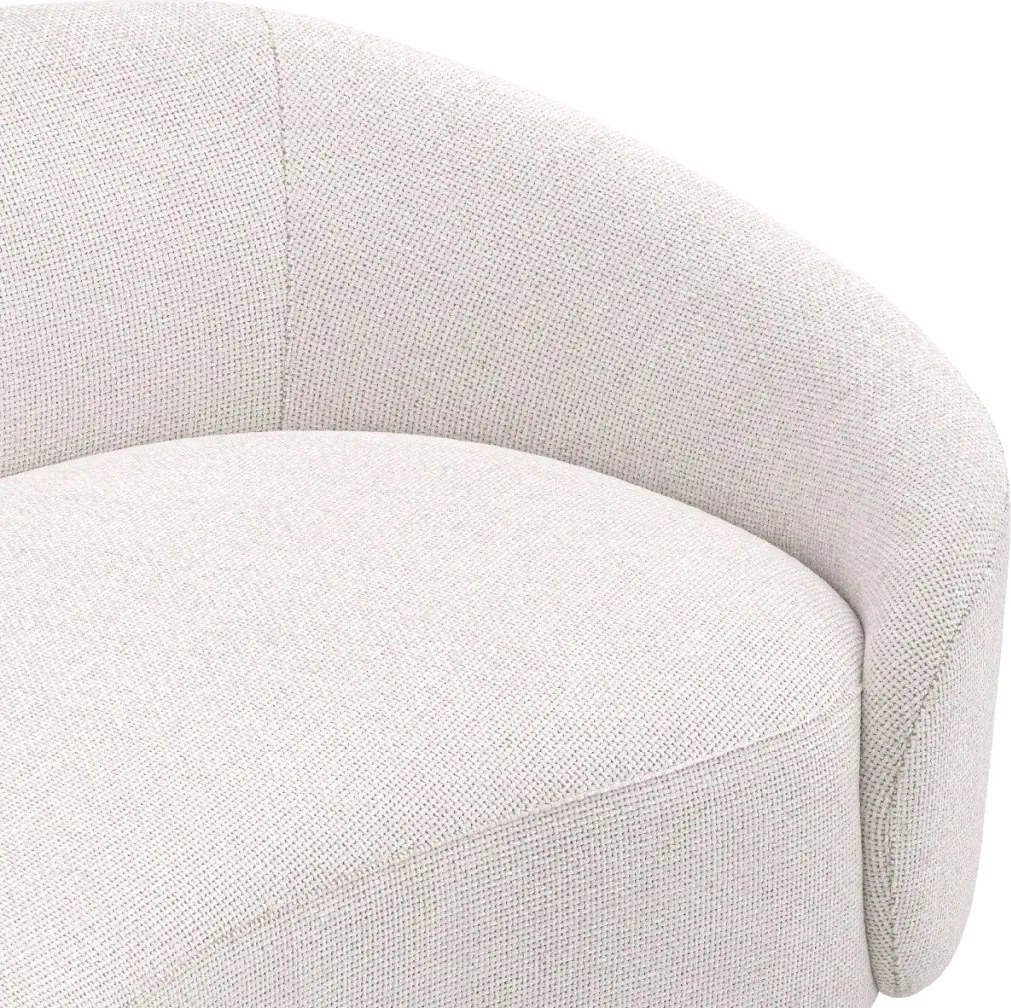 Canapea design LUX cu spatar rotunjit Rivolo, Lyssa off-white