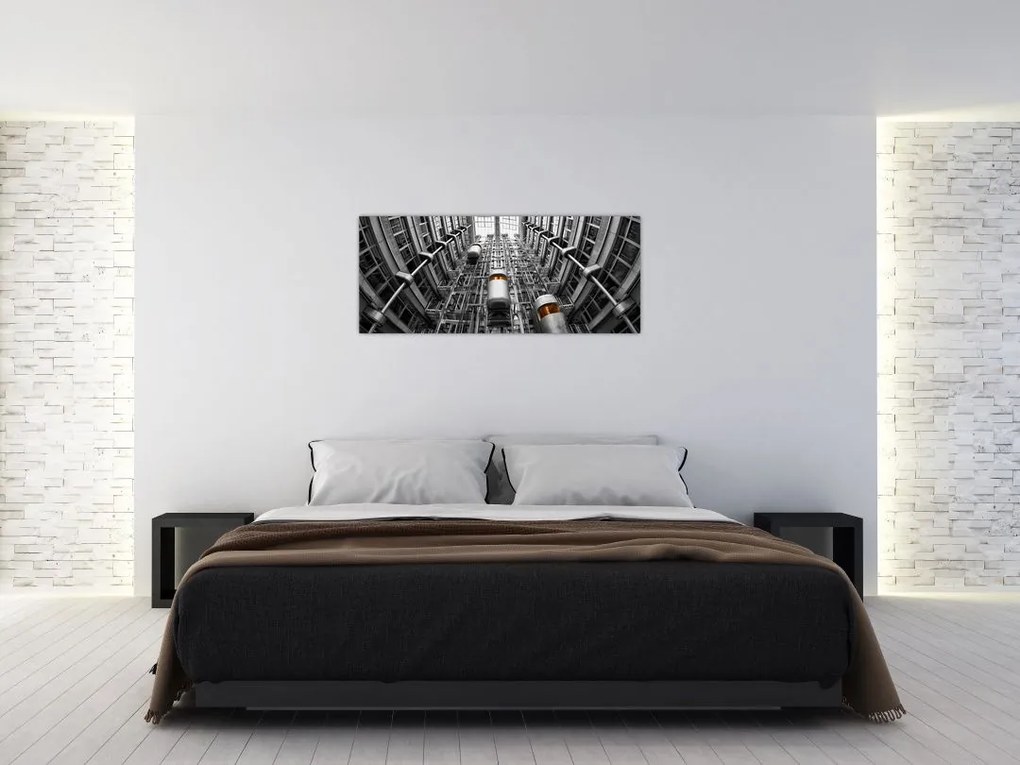 Tablou cu lift în clădire (120x50 cm)