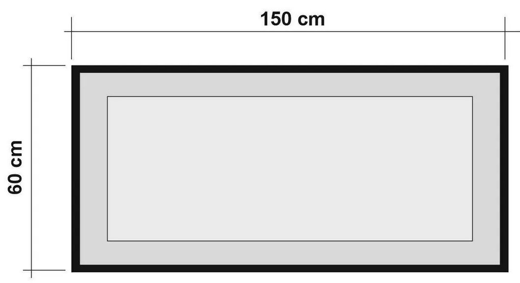 Oglindă Idea Black and Atlantic Pine, 150 cm, L