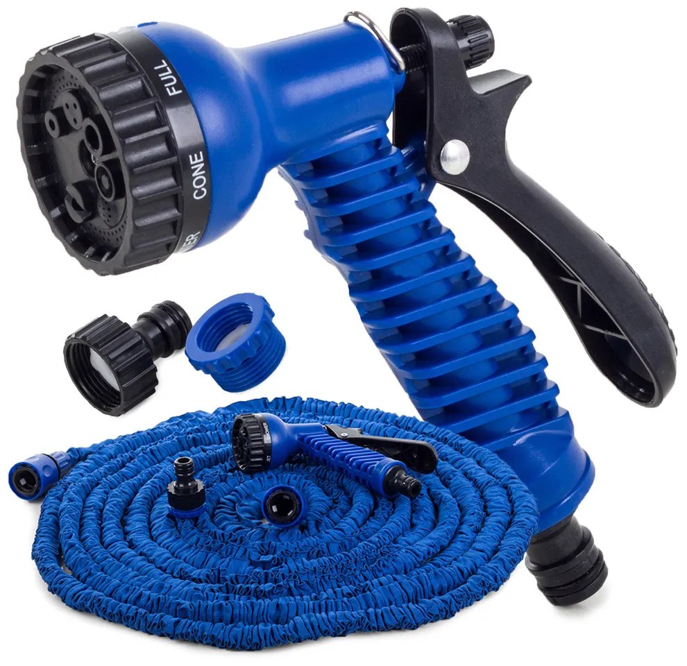 Furtun de gradina extensibil, albastru - 30m