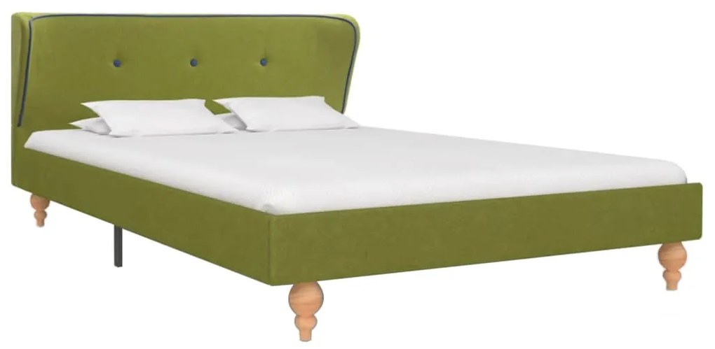 280583 vidaXL Cadru de pat, verde, 120 x 200 cm, material textil