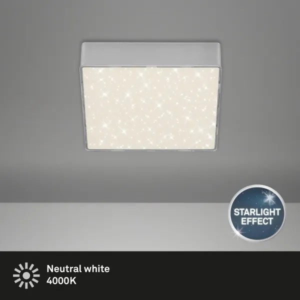 Plafonieră LED Briloner 7076-414 STAR SKY LED/11W/230V 15x15 cm argintiu