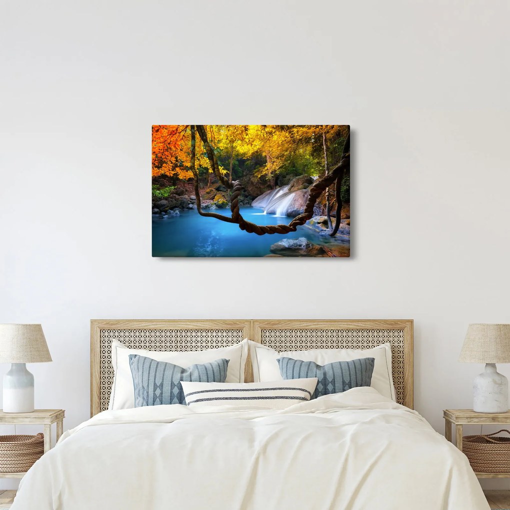 Tablou - Cascade din Asia (90x60 cm)