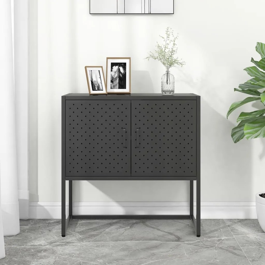 335873 vidaXL Servantă, antracit, 75x35x75 cm, oțel