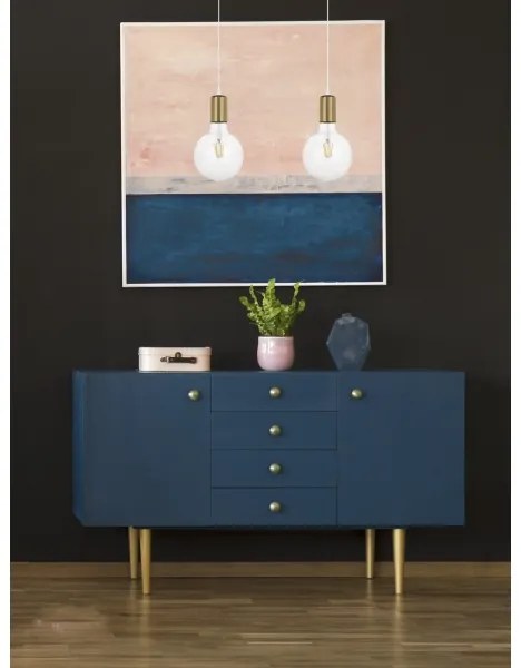 Lustră pe cablu MIROS 2xE27/60W/230V albă/aurie