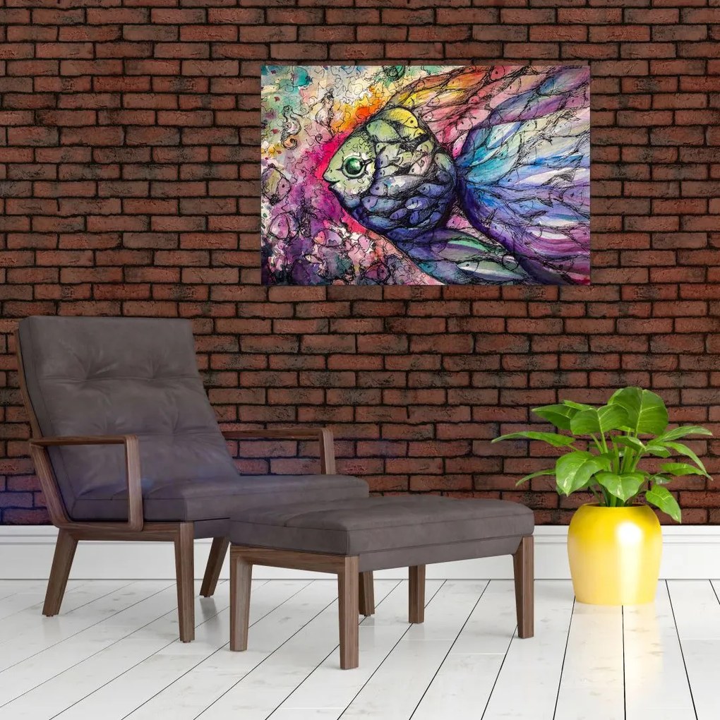 Tablou - Peștișorul colorat (90x60 cm)